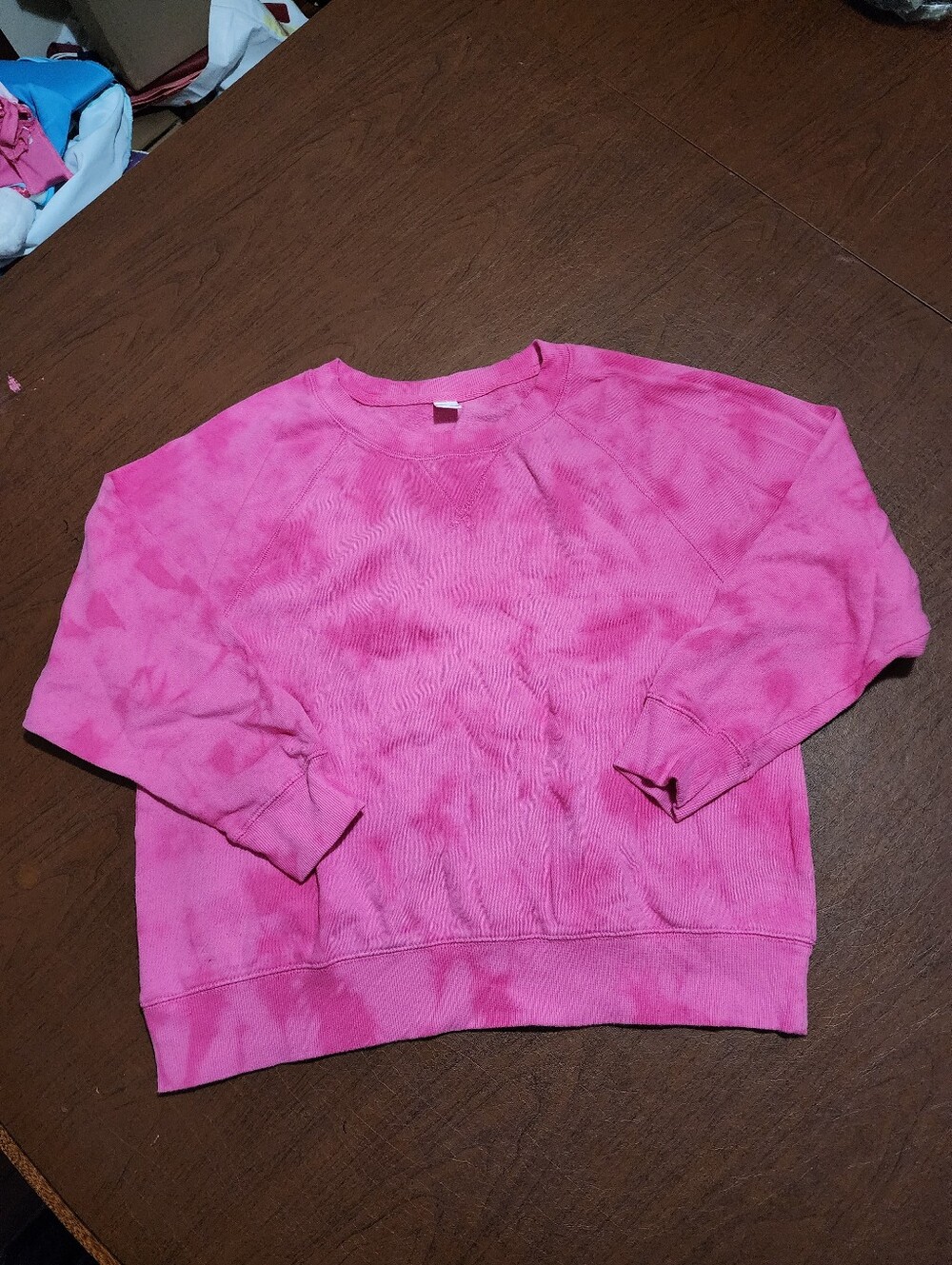 Old Navy Pink Tie-Dye Crewneck Sweater